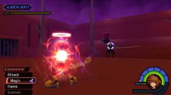 A screenshot of gameplay from Kingdom Hearts Final Mix.