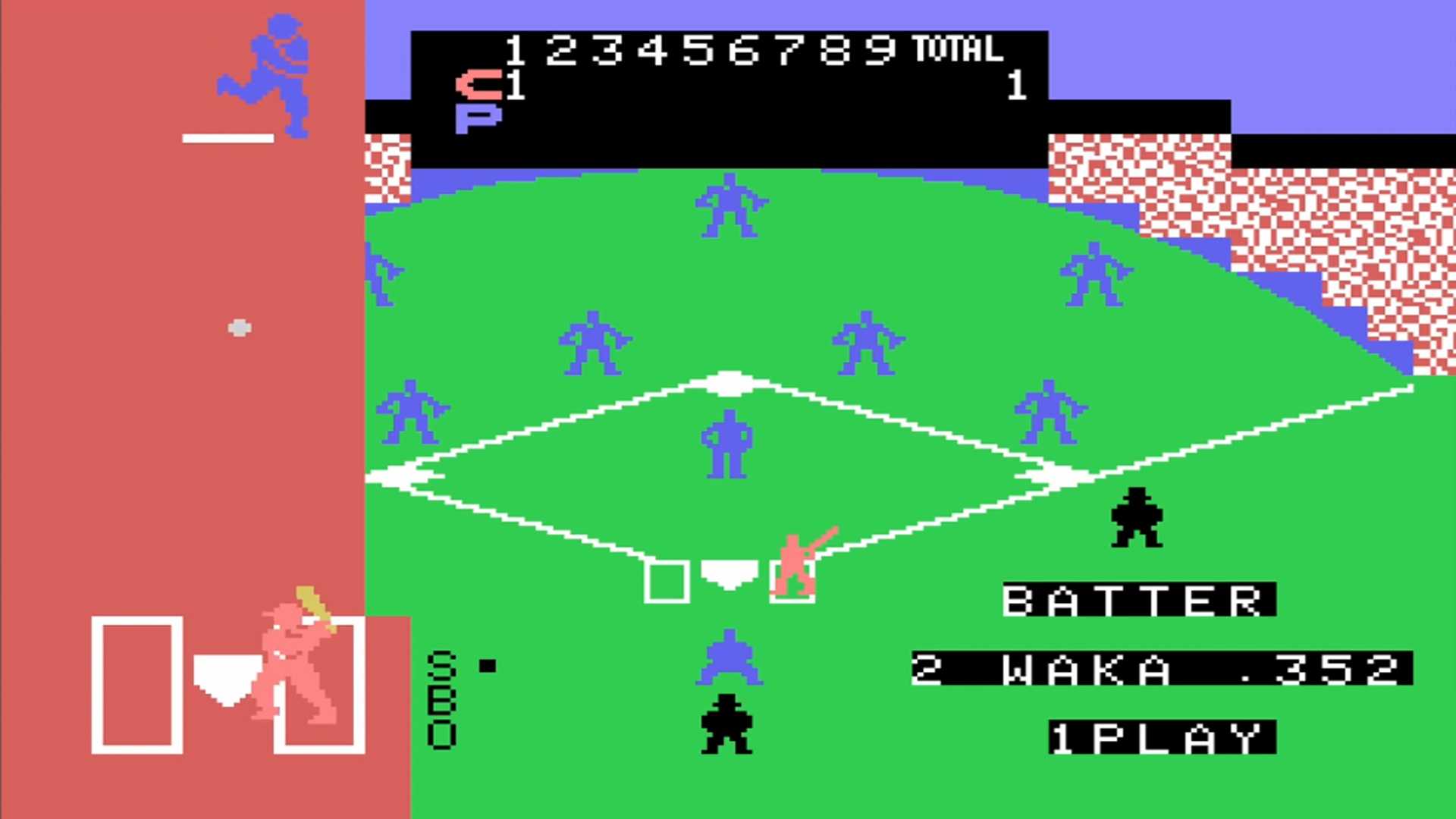 A screenshot of gameplay from Champion Baseball