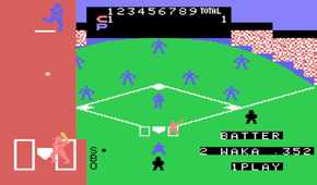 A screenshot of gameplay from Champion Baseball