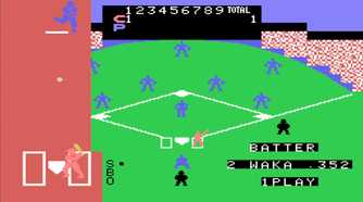 A screenshot of gameplay from Champion Baseball