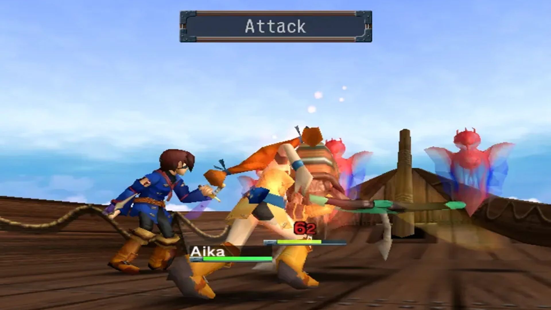 A screenshot of gameplay from Skies of Arcadia.