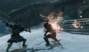 Skyrim Together players battling guards