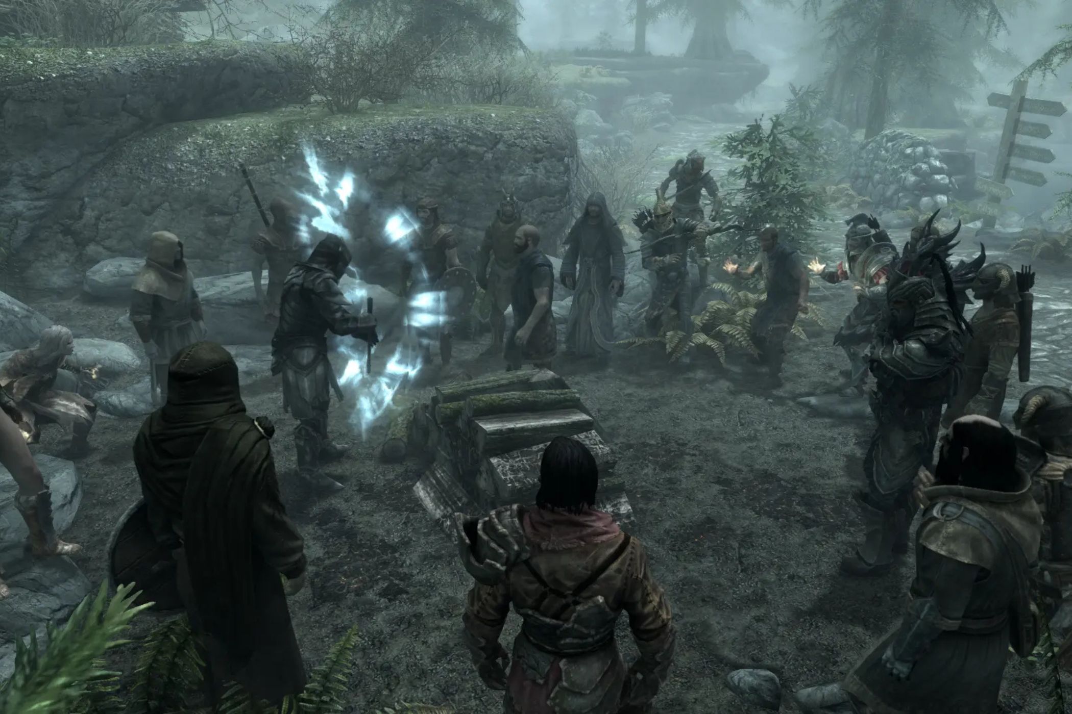 Skyrim together players using magic