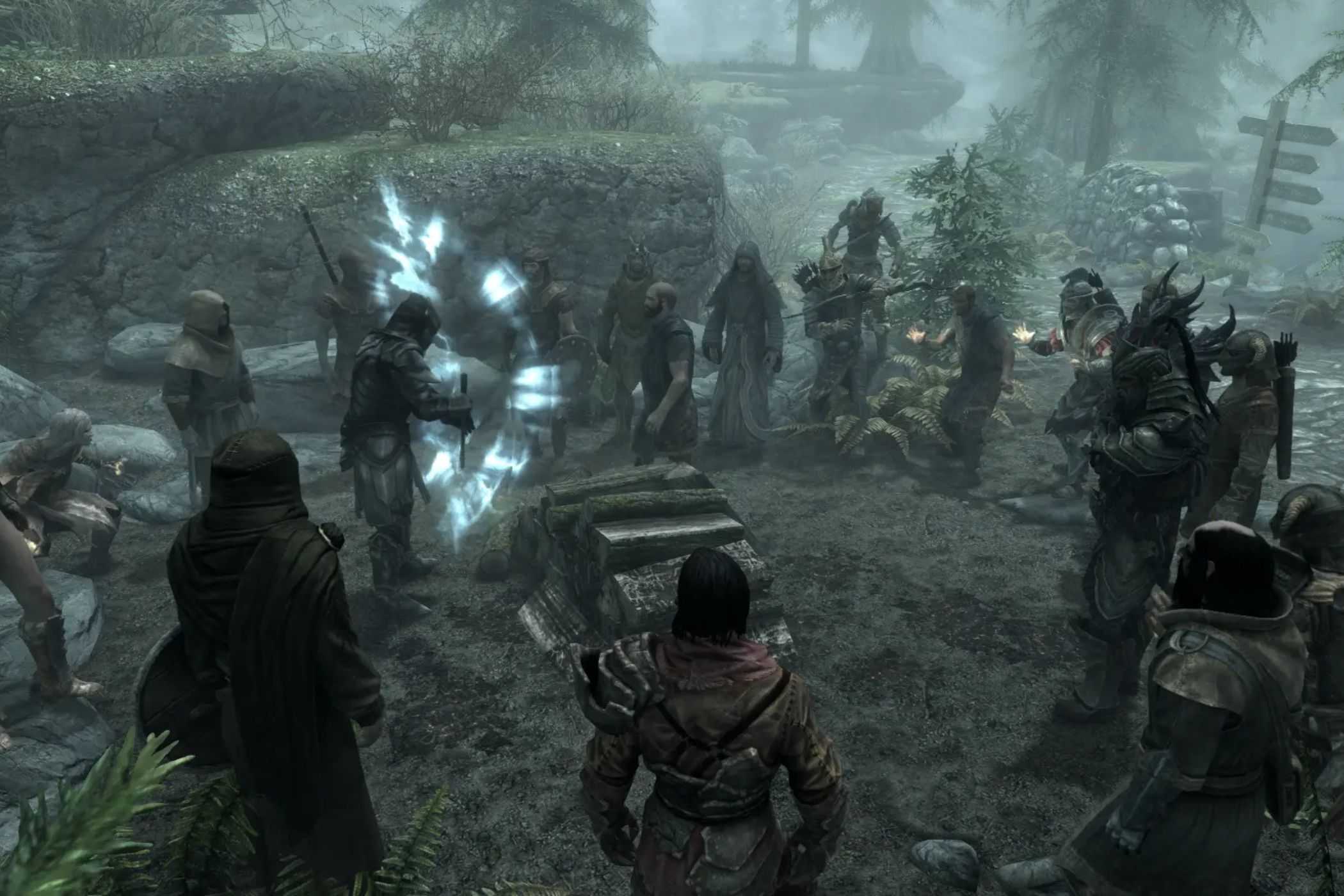 Skyrim together players using magic