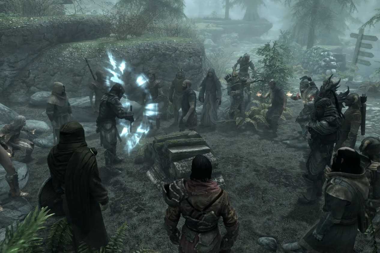Skyrim together players using magic