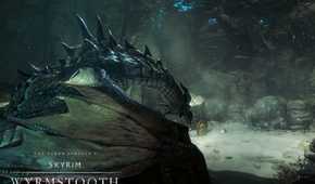 Skyrim wyrmstooth dragon on rock