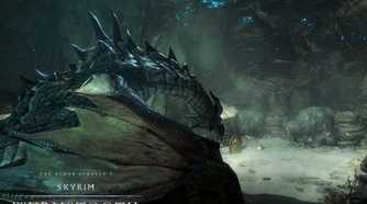 Skyrim wyrmstooth dragon on rock