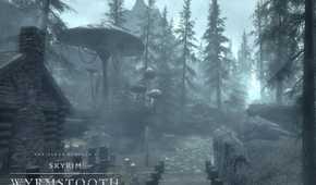 Skyrim Wyrmstooth town with mushrooms