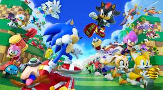 Sonic Rumble wallpaper and key art featuring Sonic the Hedgehog.