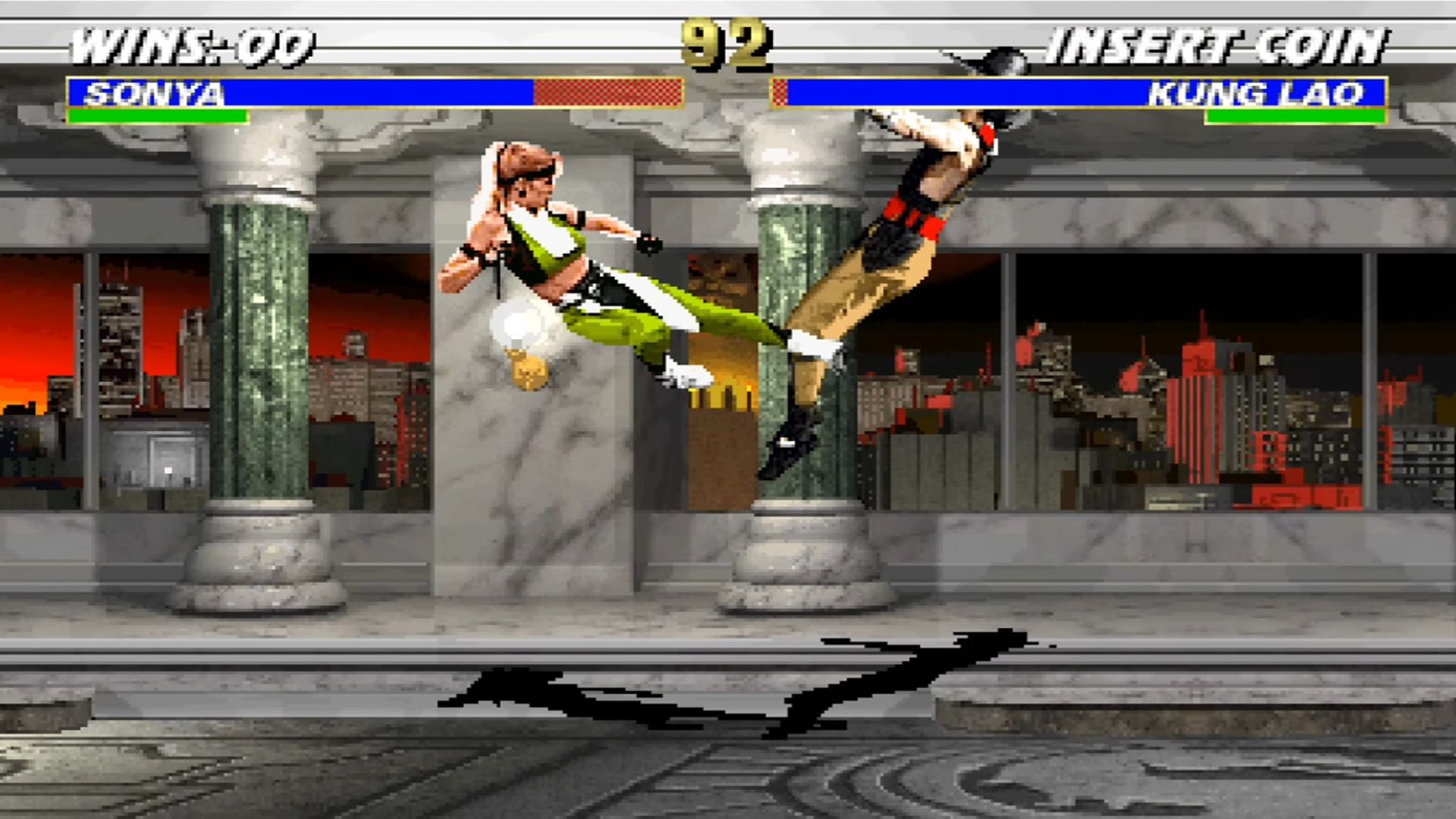 A screenshot of gameplay from Mortal Kombat 3