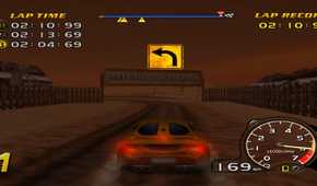 A screenshot of a race in Speed Devils on Sega Dreamcast
