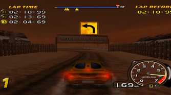 A screenshot of a race in Speed Devils on Sega Dreamcast