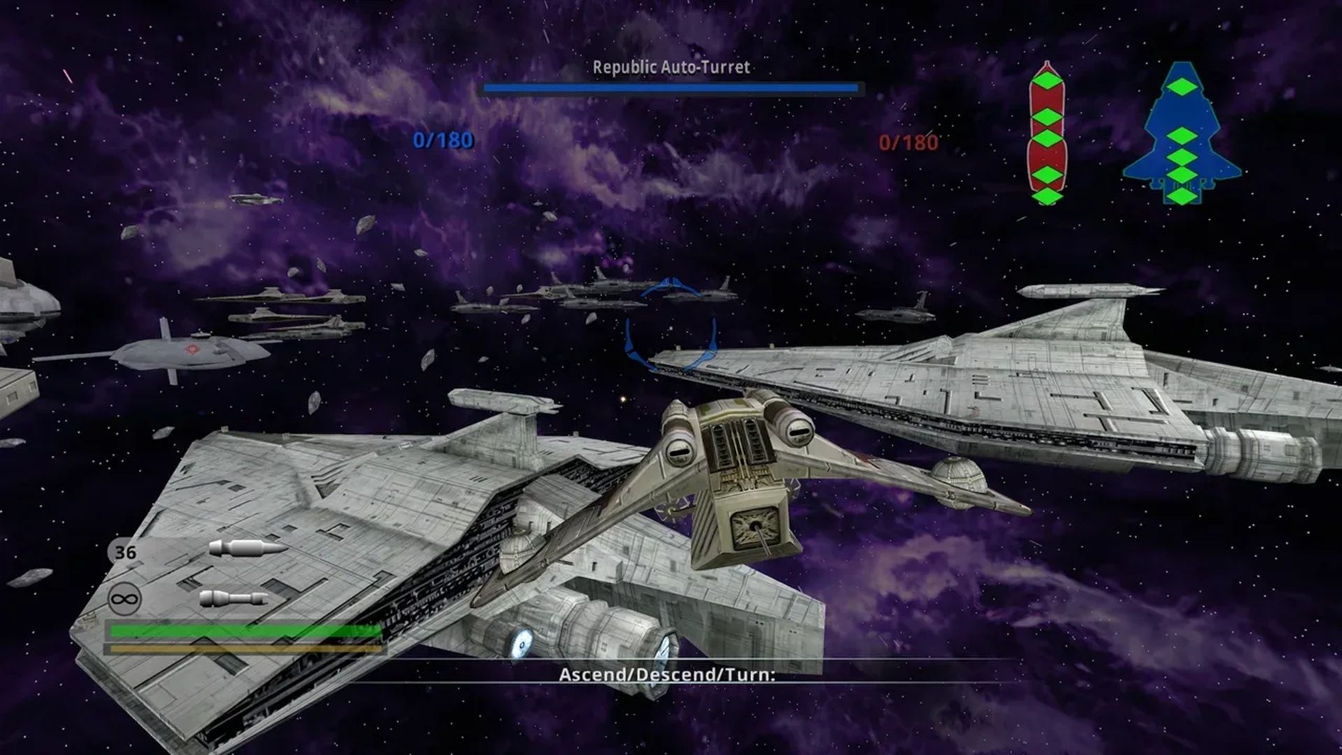 A screenshot of gameplay from Star Wars Battlefront 2