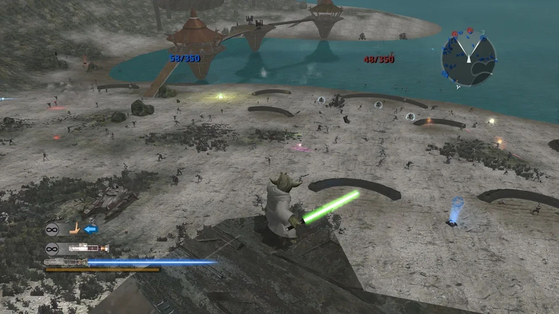 A screenshot of gameplay from Star Wars Battlefront 2