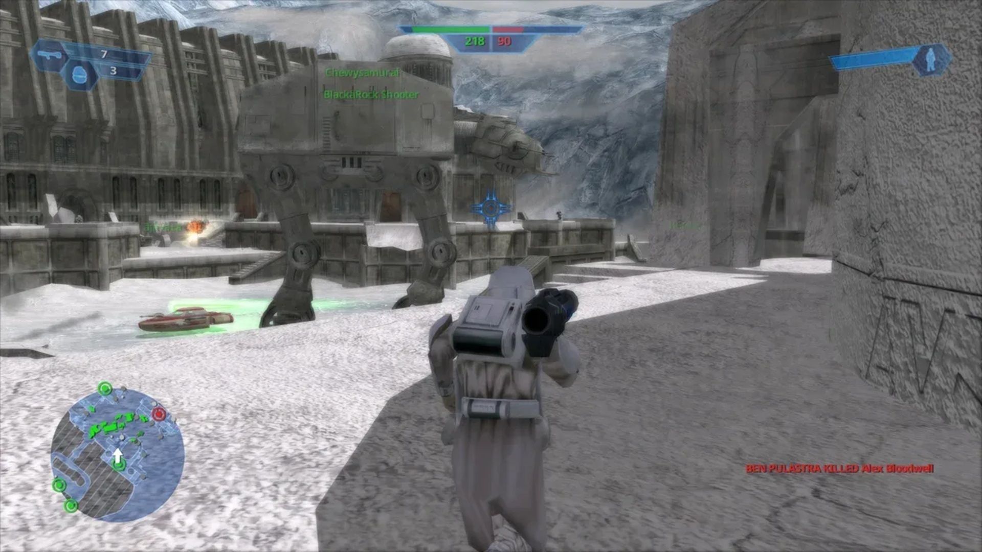 A screenshot of gameplay from Star Wars Battlefront