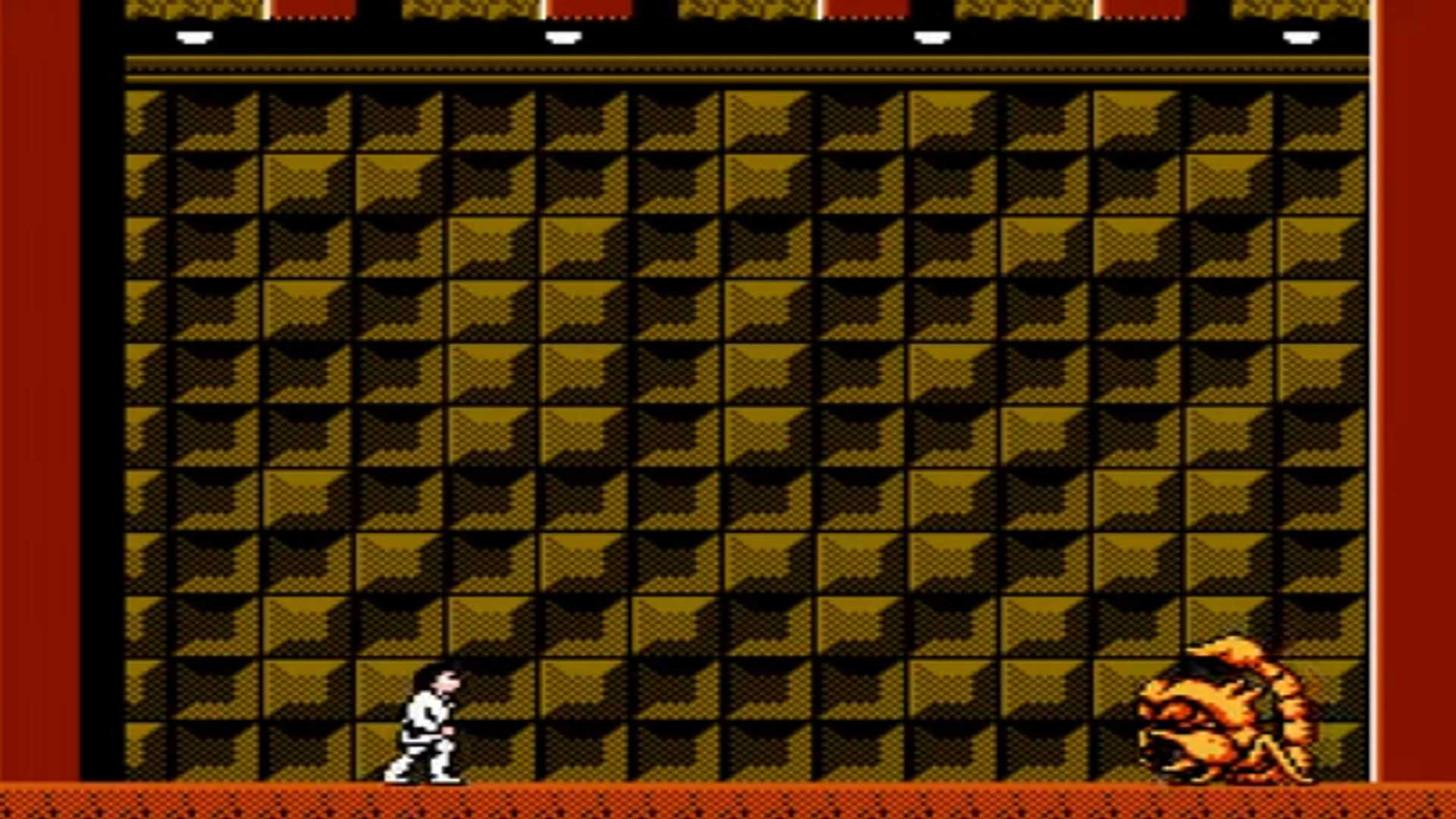 A screenshot of gameplay from Star Wars on NES