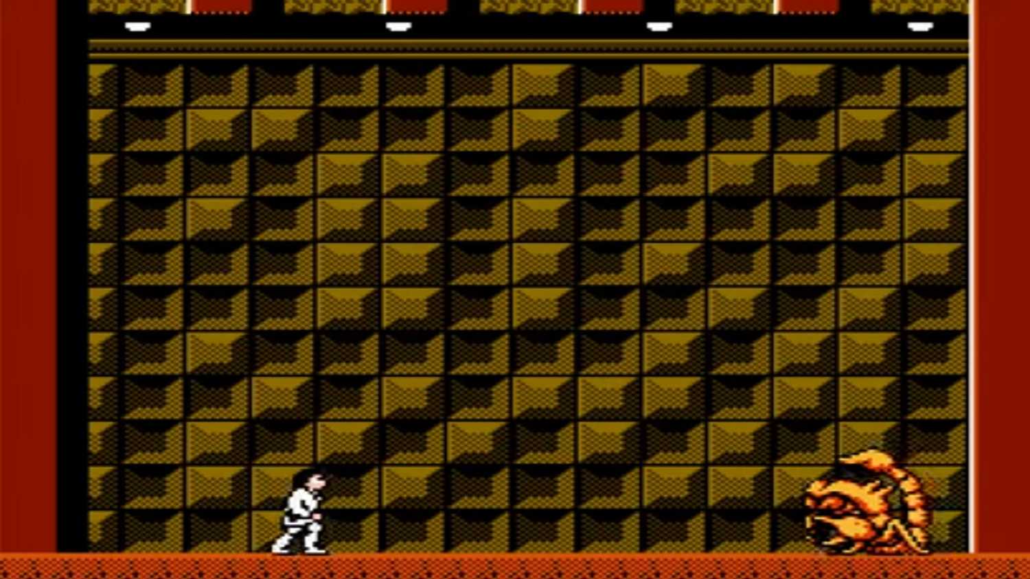 A screenshot of gameplay from Star Wars on NES