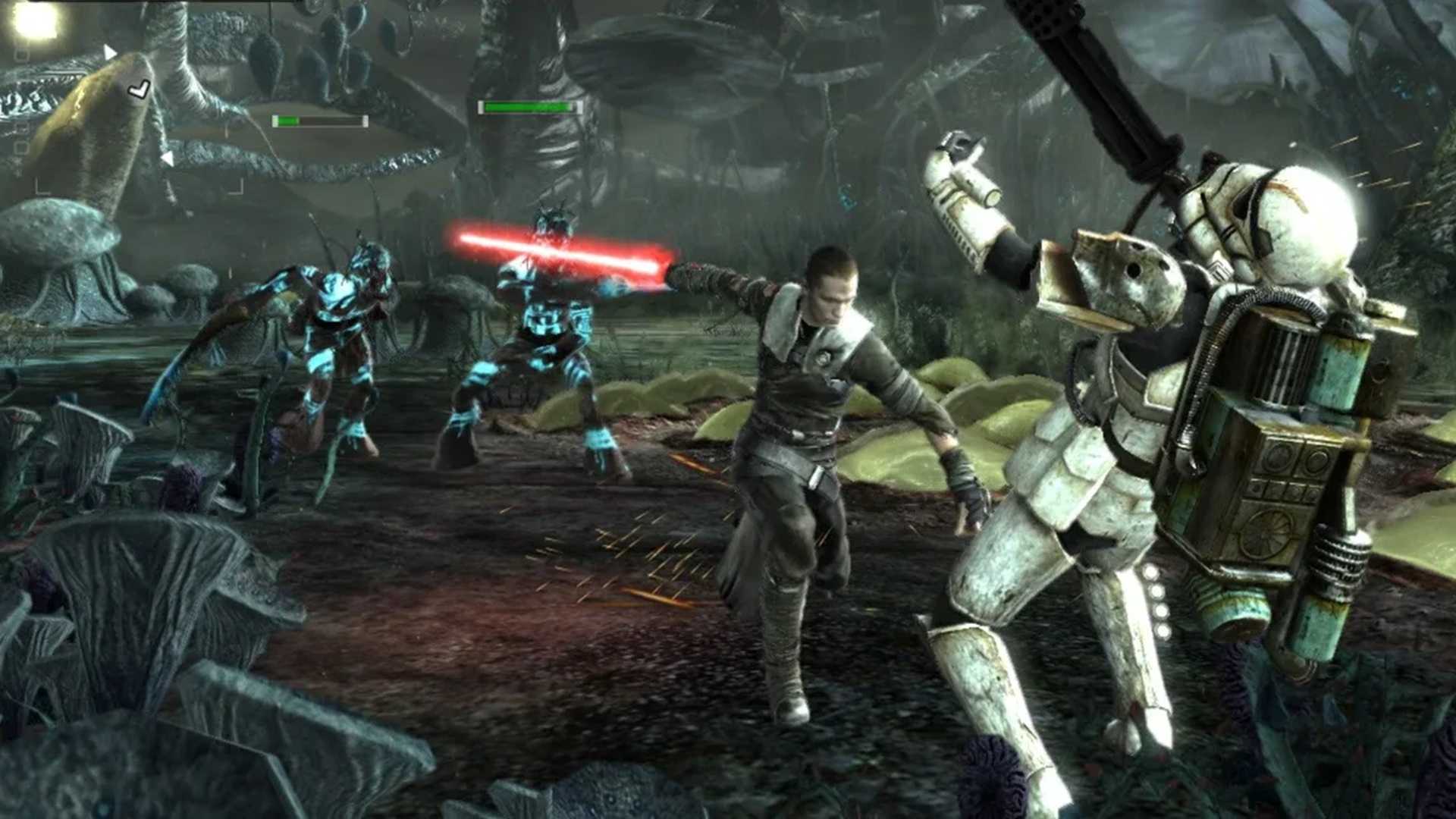 A screenshot of gameplay from Star Wars The Force Unleashed