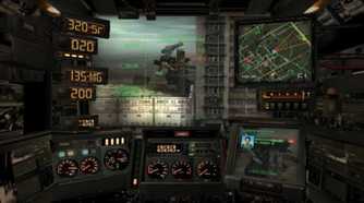 A screenshot of gameplay from Steel Battalion.