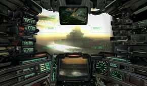 A screenshot of gameplay from Steel Battalion.