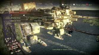 A screenshot of gameplay from Steel Battalion.