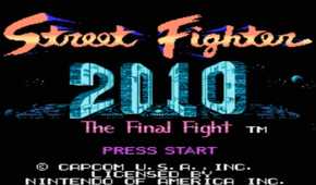 A screenshot of gameplay from Street Fighter 2010 on NES.