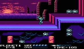 A screenshot of gameplay from Street Fighter 2010 on NES.