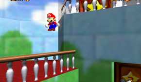 A screenshot of gameplay from Super Mario 64