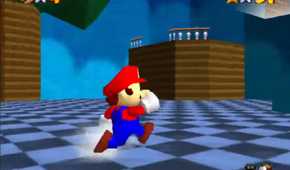 A screenshot of gameplay from Super Mario 64