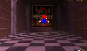 A screenshot of gameplay from Super Mario 64
