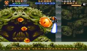 A screenshot of gameplay from Super Star Wars The Empire Strikes Back