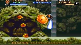 A screenshot of gameplay from Super Star Wars The Empire Strikes Back