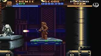 A screenshot of gameplay from Super Star Wars The Empire Strikes Back