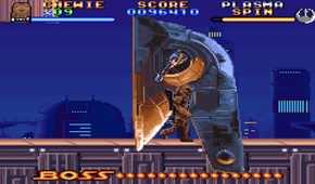 A screenshot of gameplay from Super Star Wars The Empire Strikes Back