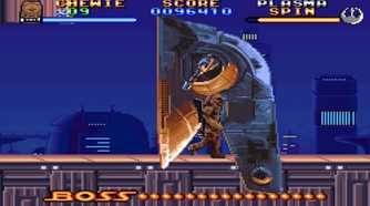 A screenshot of gameplay from Super Star Wars The Empire Strikes Back