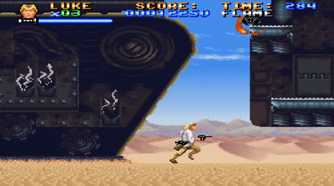 A screenshot of gameplay from Super Star Wars