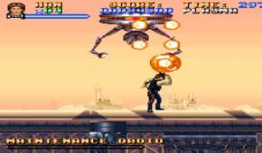 A screenshot of gameplay from Super Star Wars