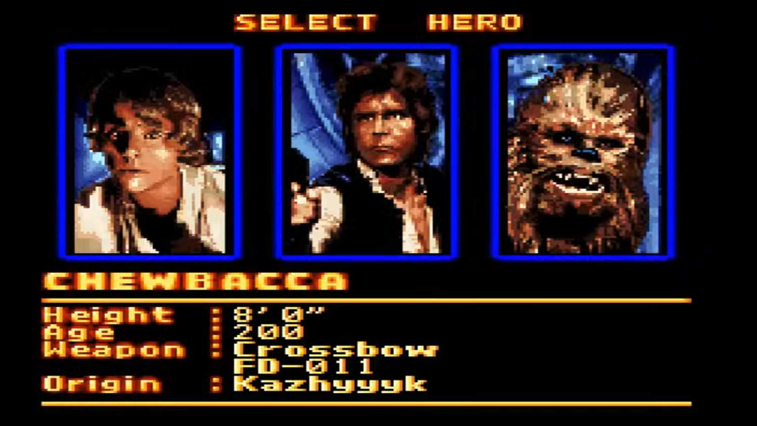 A screenshot of gameplay from Super Star Wars