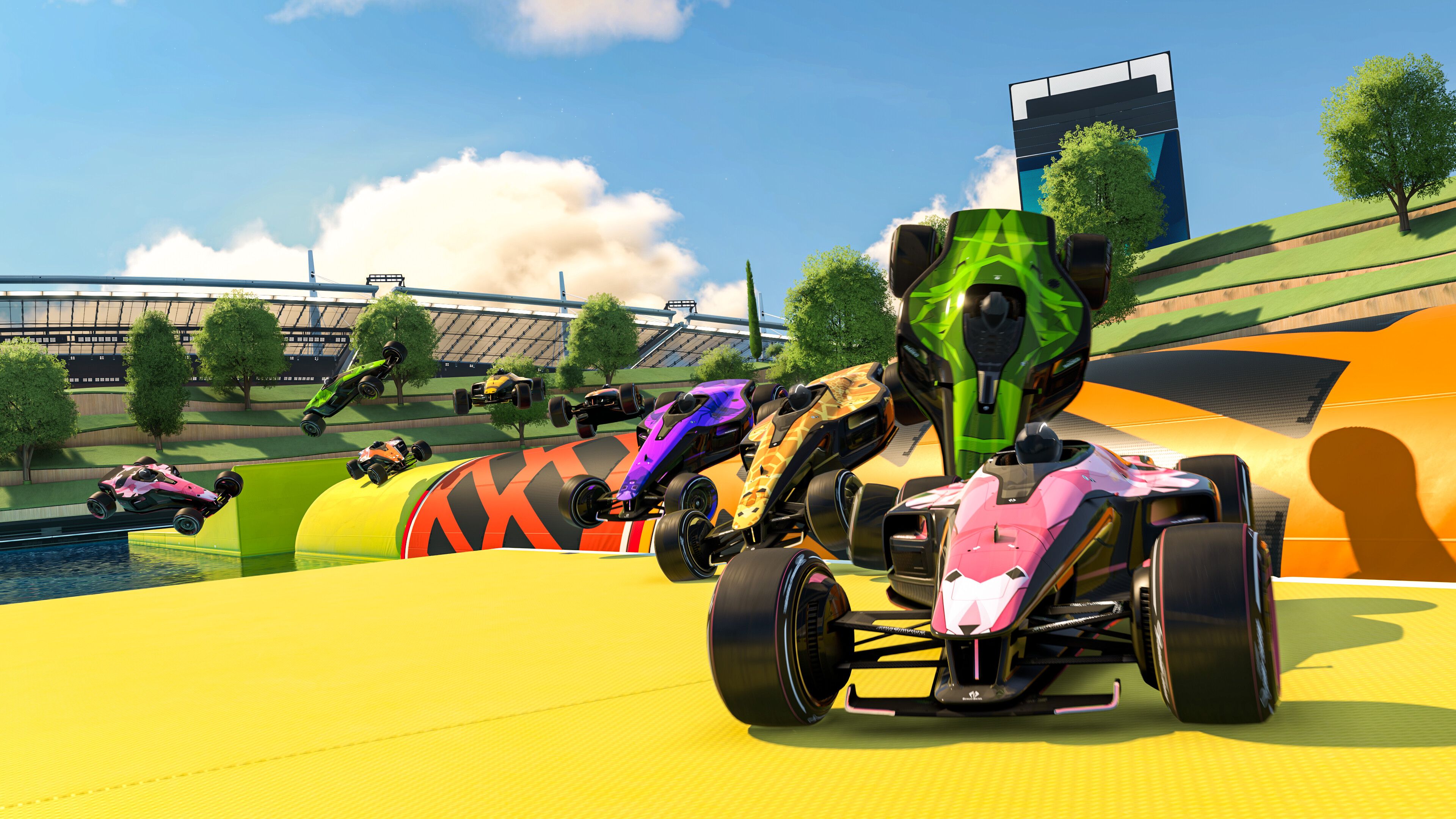 A gameplay screenshot from the 2020 game Trackmania.