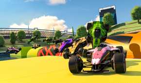 A gameplay screenshot from the 2020 game Trackmania.