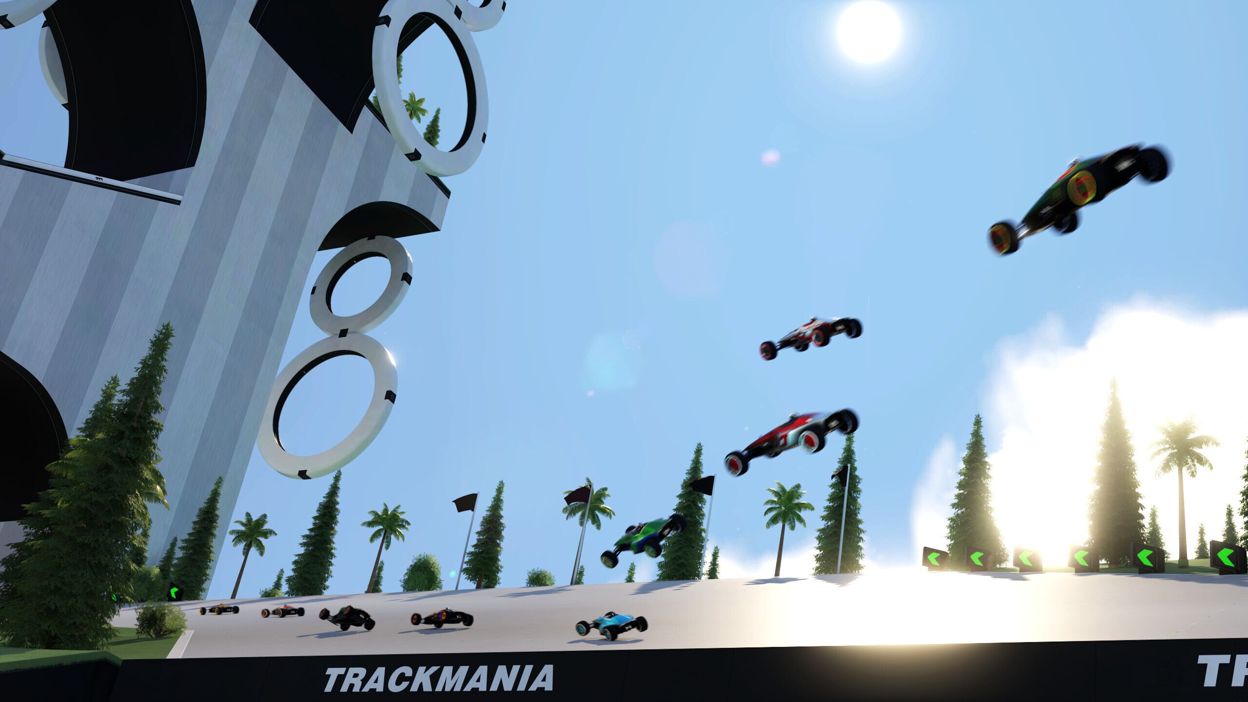 A gameplay screenshot from the 2020 game Trackmania.