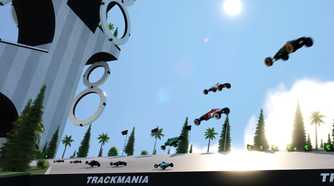 A gameplay screenshot from the 2020 game Trackmania.