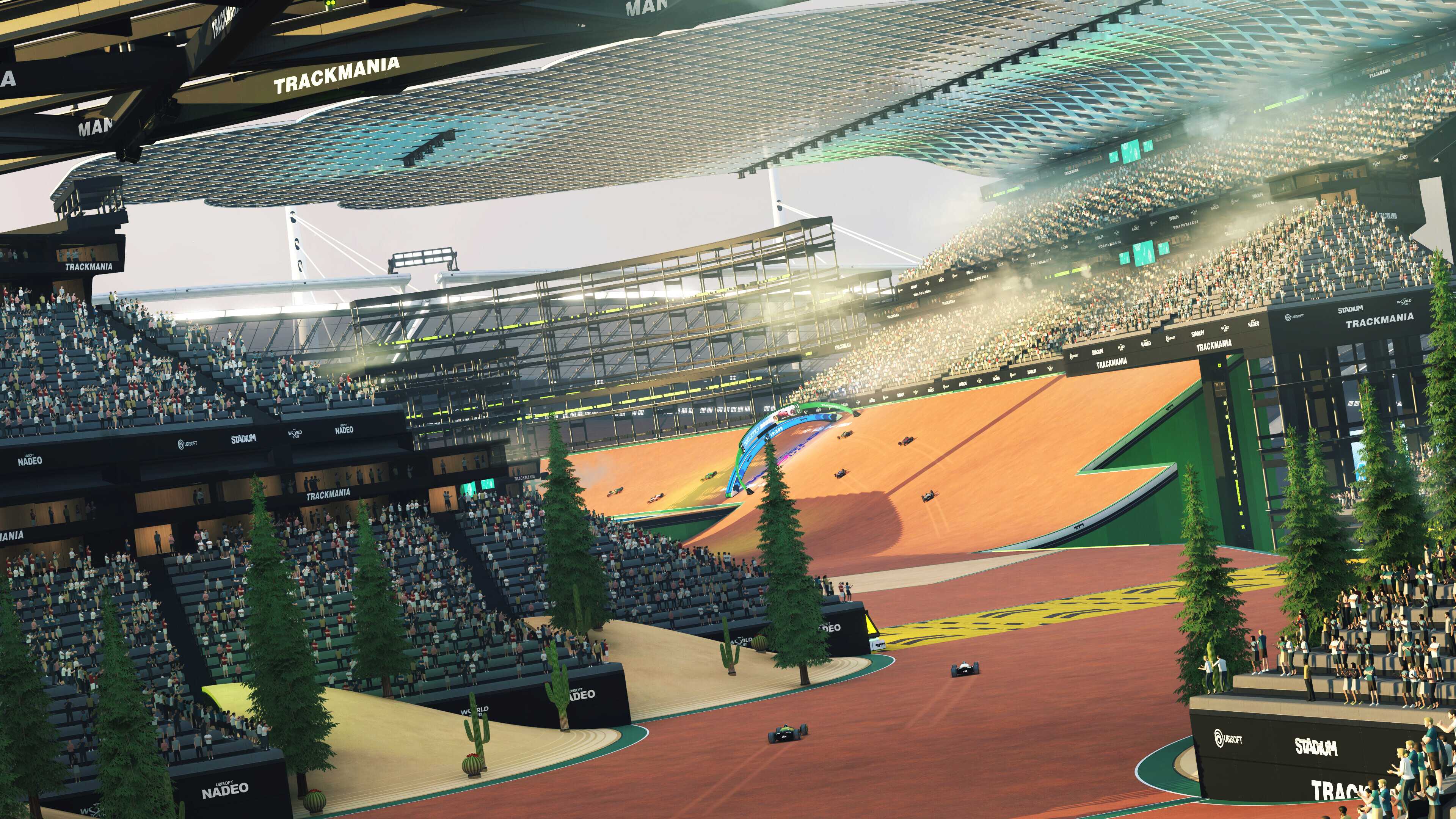 A gameplay screenshot from the 2020 game Trackmania.