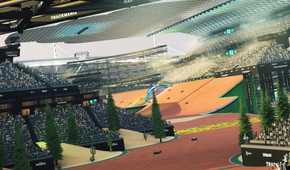 A gameplay screenshot from the 2020 game Trackmania.