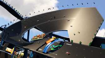A gameplay screenshot from the 2020 game Trackmania.