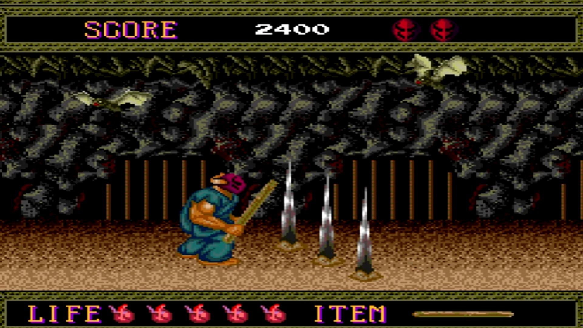 A screenshot of gameplay from Splatterhouse