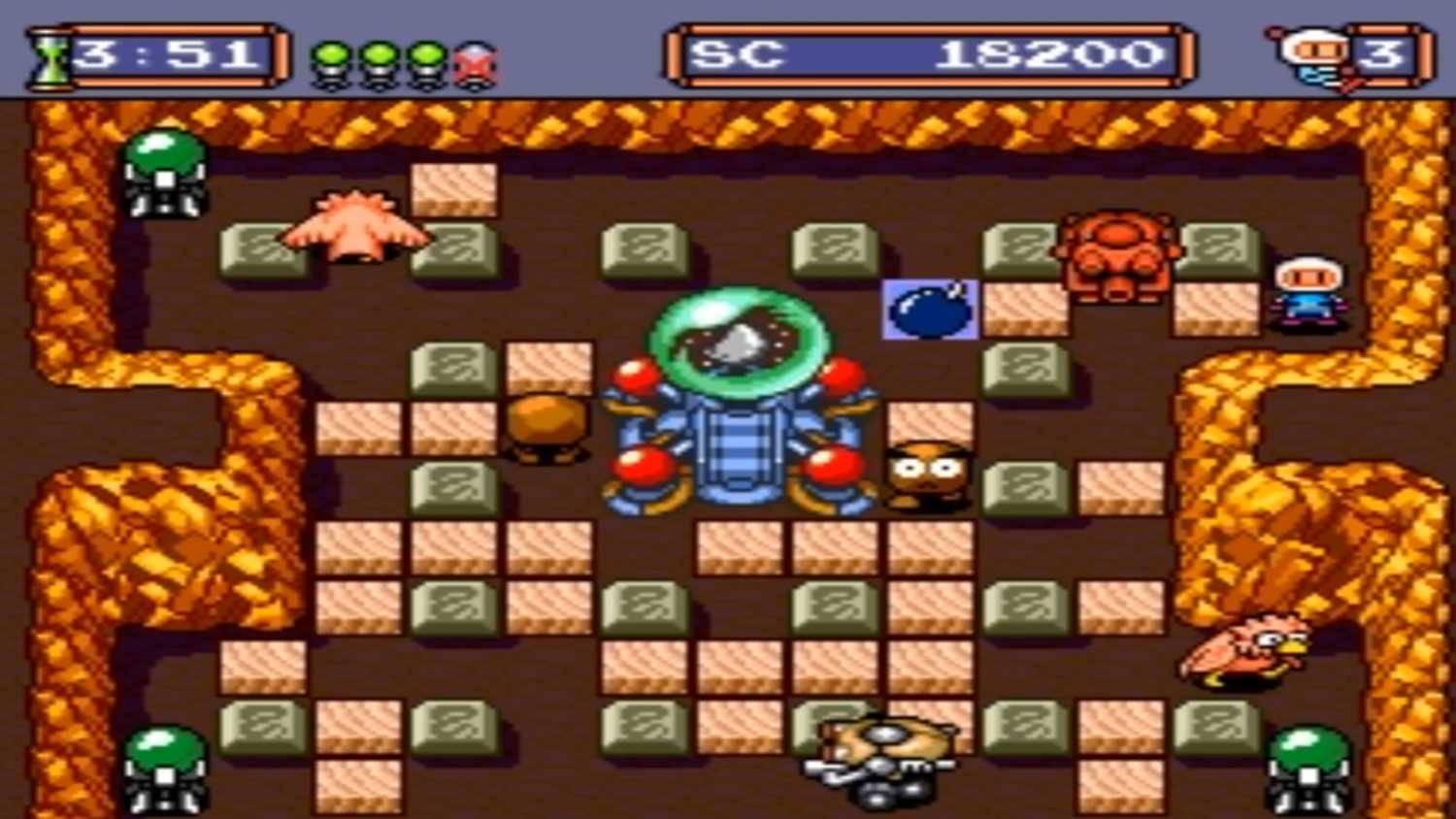 A screenshot of gameplay from Bomberman 94