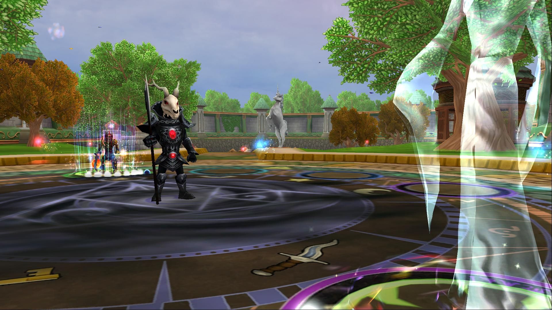 Wizard101 black knight spell attacking in combat