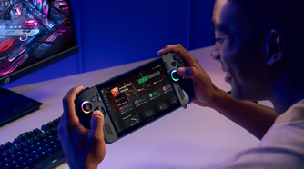 A man using the Xbox Ally X