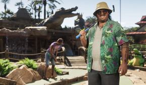 Cal at the golf course in GTA VI